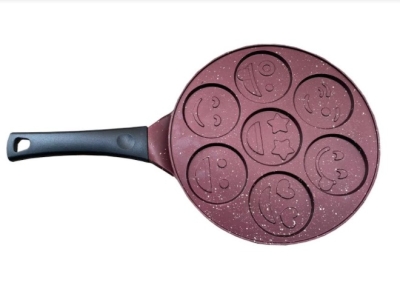 Brondoff Smile Emoji Pankek Tavası Bordo