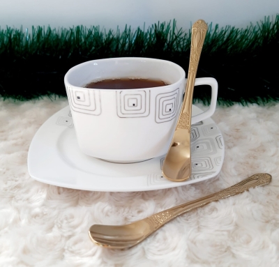Destino Düz Parlak Altın Desenli Nescafe Kaşık Seti 6 Adet
