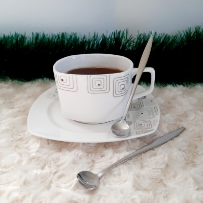 Destino Düz Parlak Gümüş İnce Nescafe Kaşık Seti 6 Adet