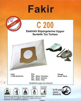Fakir C200 Bez Toz Torbası 20 Adet