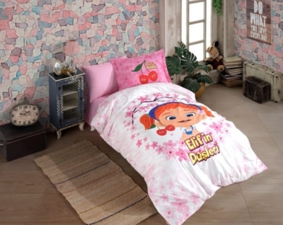 Hobby Elifin Düşleri Pembe Tek Kişilik Nevresim Takımı