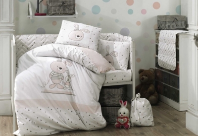 Hobby Ranforce Bebek Nevresim Takımı Elina Gri