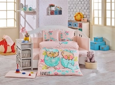 Hobby Ranforce Bebek Nevresim Takımı Lovely Somon