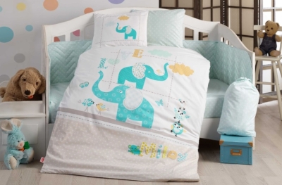 Hobby Ranforce Bebek Nevresim Takımı Pretty Turkuaz