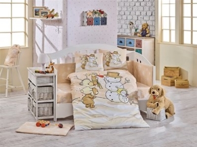 Hobby Ranforce Bebek Nevresim Takımı Snowball Bej