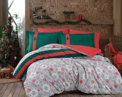 Hobby Marianna Kırmızı Çift Kişilik Yılbaşı Özel Nevresim Takımı