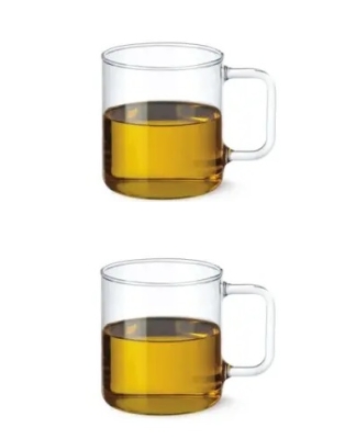 Isıya Dayanıklı 2'li Cam Kupa 0,30 L