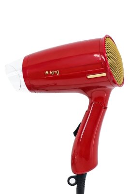 King Ksk-438 Arvinda Seyahat Tipi Saç Kurutma Makinesi Kırmızı