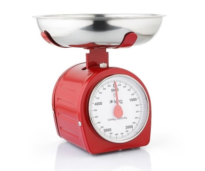 King Nerissa Retro Mutfak Terazisi Kırmızı KMB-320