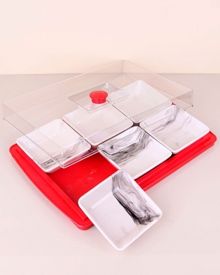 Mermer Görünümlü Altılı Kahvaltılık Seti