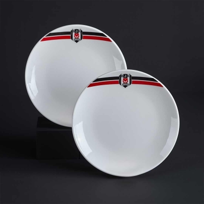 Neva Beşiktaş Çizgili 2'li Pasta Tabağı