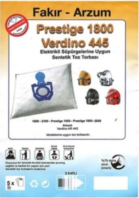 Prestige 1800 1900 2000 2100 Arzum Verdino 445 Bez Toz Torbası 20 Adet