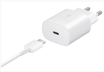 Samsung TA80 TypeC 25W Siyah Hızlı Şarj Aleti Beyaz