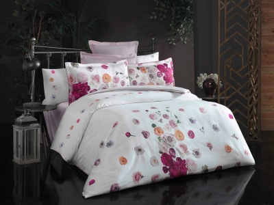 Sarev Misty King Size Pamuk Saten Nevresim Takımı