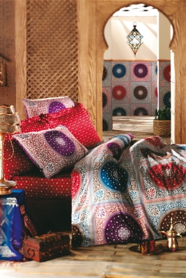 Sarev Saten Çift Kişilik Uyku Seti Arabesque