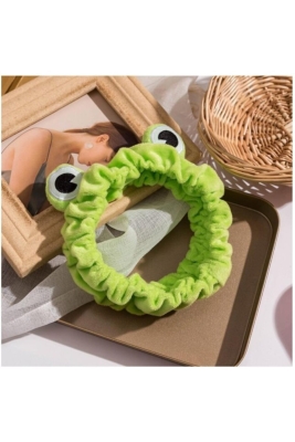 Sevimli Kurbağa Tasarımlı Lastikli Saç Bandı Kurbağa Bandana