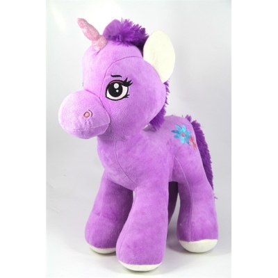Peluş Tekboynuz Unicorn At Mor