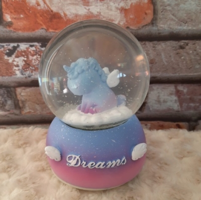 Unicorn Dreams Müzikli Işıklı Otomatik Uçuşan Karlar Pilli Büyük Boy