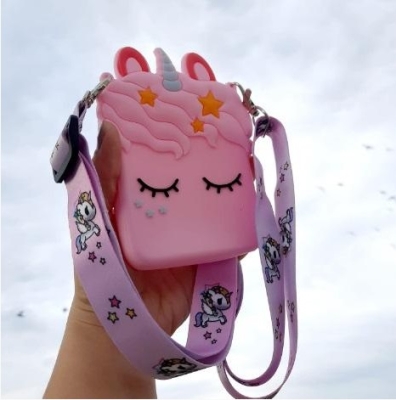 Unicorn Tasarım Silikon Omuz Askılı Çanta