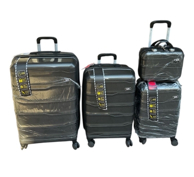 Alpa PP Silikon 4 Boy Bavul Makyaj Tıraş Çantası Seti Antrasit