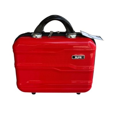 Alpa PP Silikon Makyaj Tıraş Çantası Kırmızı