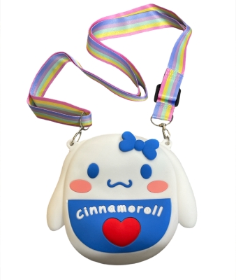 Cinnamoroll Mini Silikon Popitli Omuz Askılı Çanta Mavi