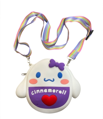 Cinnamoroll Mini Silikon Popitli Omuz Askılı Çanta Mor