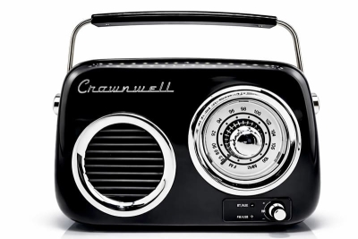 Crownwell Retro Tasarımlı Bluetooth FM Radyo Siyah