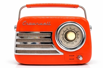 Crownwell Retro Tasarımlı Bluetooth FM Radyo Turuncu