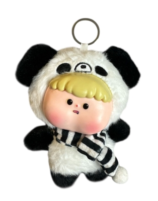 Dudu Hayvanat Bahçesi Serisi Peluş Anahtarlık Siyah Panda