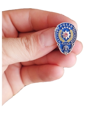 E.G.M Polis Renkli Armalı Rozet Döküm Metal Kabartmalı İğneli Yaka Rozeti