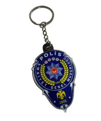Emniyet Genel Müdürlüğü Polis Renkli Pleksi Anahtarlık