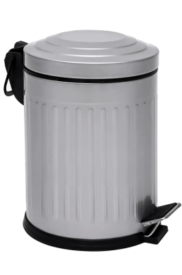 Foreca 16 LT Vintage Pedallı Amortisör Kapaklı Çöp Kovası Gri