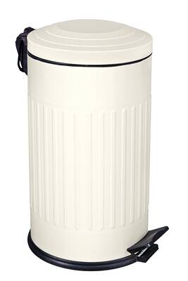 Foreca 16 LT Vintage Pedallı Amortisör Kapaklı Çöp Kovası Krem