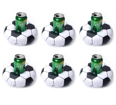 Futbol Topu Desenli Şişme Havuz Deniz Bardak Tutucu Float Bar 6 Adet