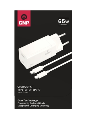 Genpa GNP 65W GAN Şarj Adaptörü ve Type-C Kablo Şarj Takımı