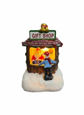 Hediye Dükkanı Işıklı Mini Yılbaşı Dekorasyon Objesi