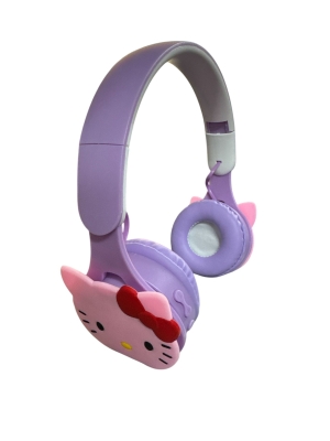Hello Kitty  Kablosuz Bluetooth Katlanabilir Kulaküstü Kulaklık Mor