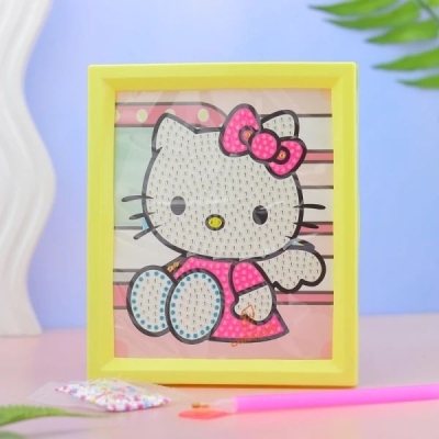 Hello Kitty Özel Tasarım Elmas Mozaik Boyama Seti
