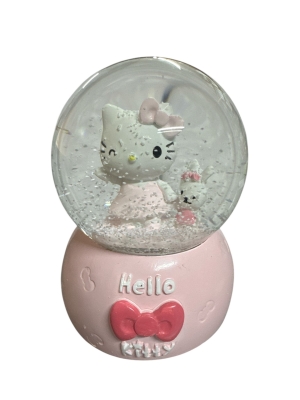 Hello Kitty Ve Ayıcık Müzikli Işıklı Büyük Boy Kar Küresi