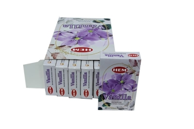 HEM Vanilla Back Flow Konik Tütsü 120 Adet - 12 Paket