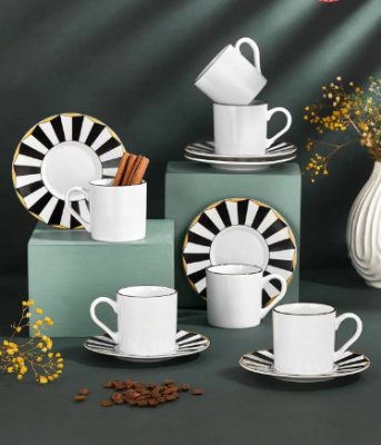 Kahramanlar Duo 6 Kişilik Kahve Fincan Takımı 90 ml