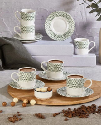 Kahramanlar Flora 6 Kişilik Kahve Fincan Takımı 90 ml