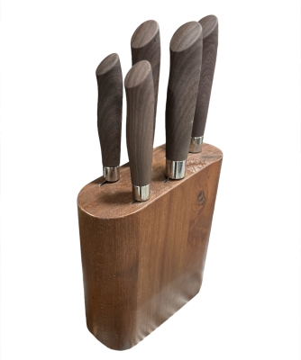 Kahramanlar Ladin Ahşap Standlı 6lı Bıçak Seti