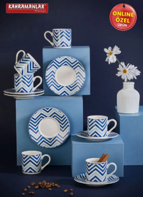 Kahramanlar Song 6 Kişilik Kahve Fincan Takımı 90 ml