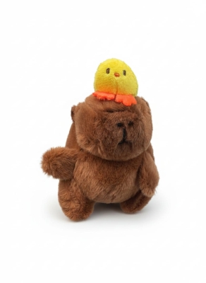 Kapibara Capybara Civcivli Peluş Oyuncak Anahtarlık