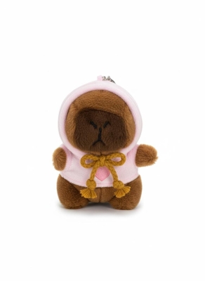 Kapibara Capybara Peluş Oyuncak Anahtarlık Pembe