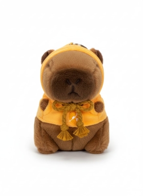 Kapibara Capybara Peluş Oyuncak Anahtarlık Turuncu