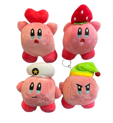 Kawaii Kirby 4lü Peluş Anahtarlık Seti