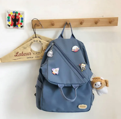 Kawaii Kore Tarzı Çok Amaçlı Okul Postacı Omuz Sırt Çantası Lacivert